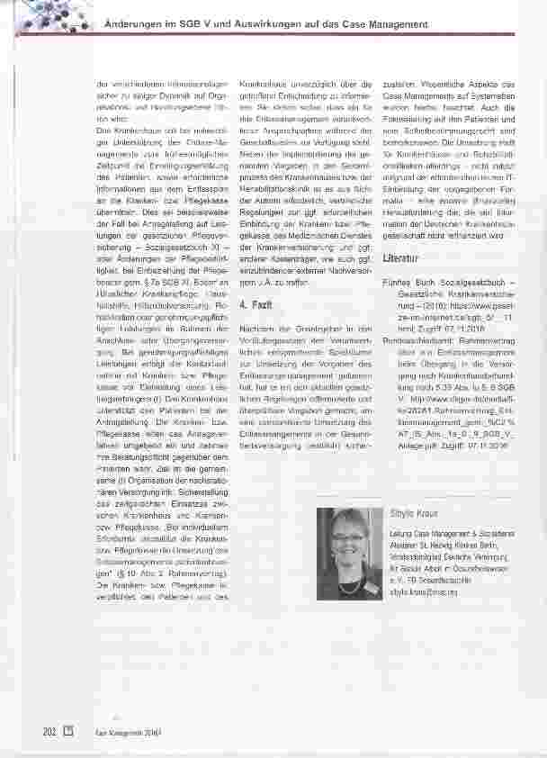 Vorschauseite 3: Änderungen im SGB V und Auswirkungen auf das Case Management in Akutund Rehabilitationskliniken