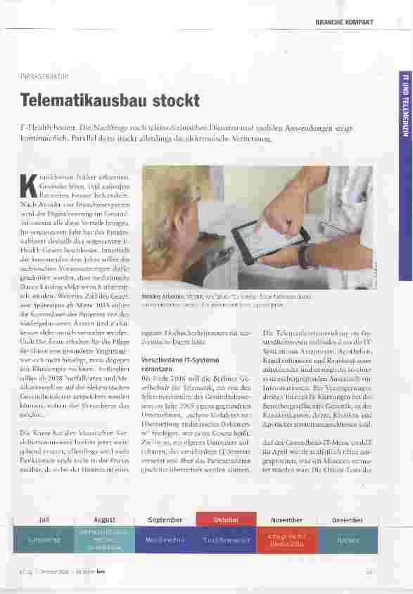 Vorschauseite 1: Telematikausbau stockt