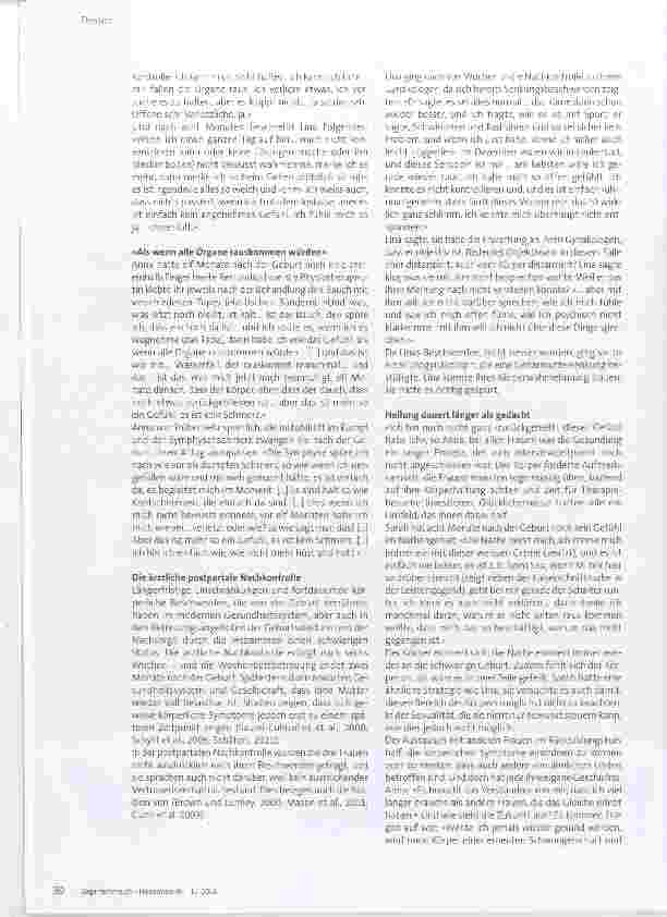 Vorschauseite 3: Wie gehen Frauen im Spätwochenbett mit ihren Verletzungen um?