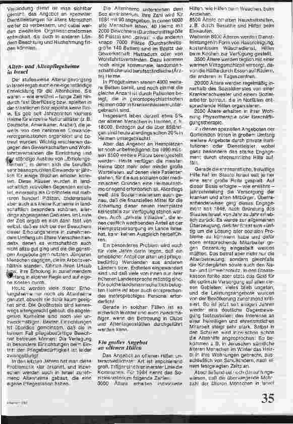 Vorschauseite 2: Altenhilfe in Israel (1)