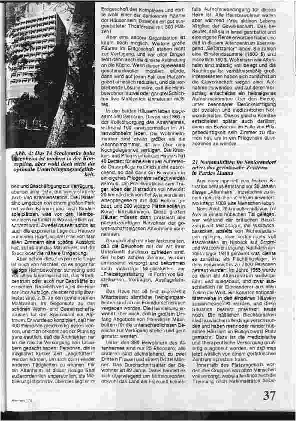 Vorschauseite 4: Altenhilfe in Israel (1)