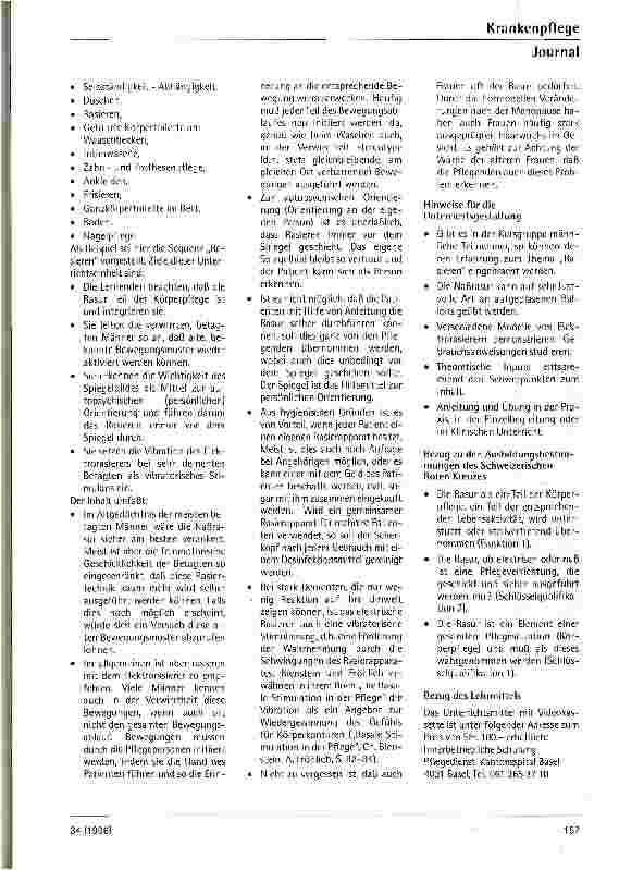 Vorschauseite 2: Mehr als Sauberkeit und Frische Körperpflege bei verwirrten Betagten