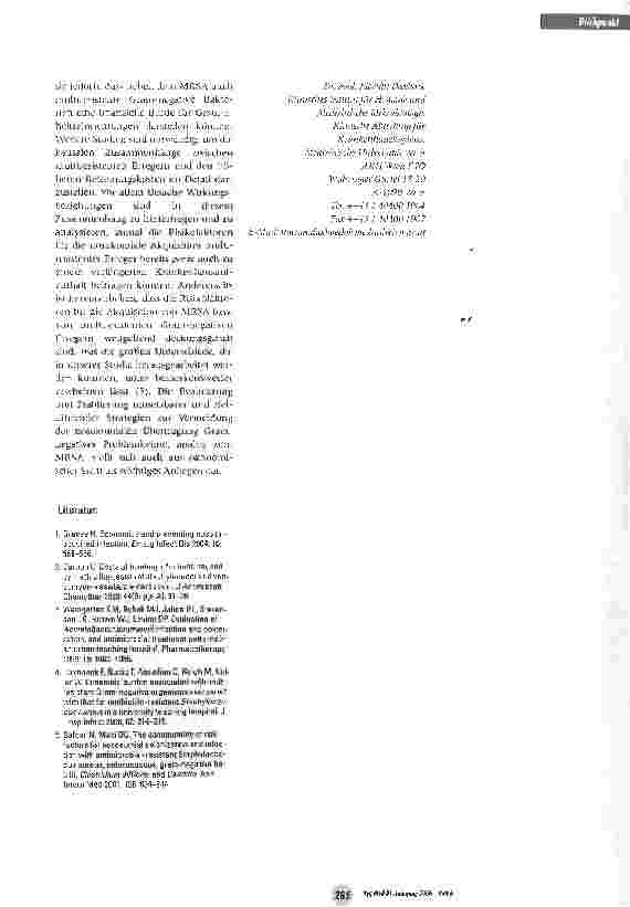 Vorschauseite 2: Verursachen multiresistente Gramnegative Erreger mehr Kosten als MRSA?Ergebnisse einer Studie am AKH-Universitätsklinikum Wien