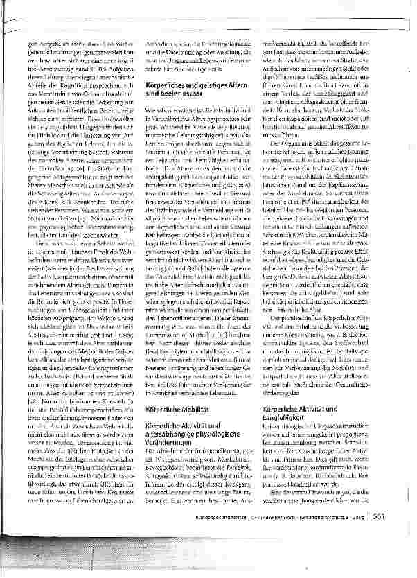 Vorschauseite 4: Bewegung, körperliche und geistige Mobilität im Alter