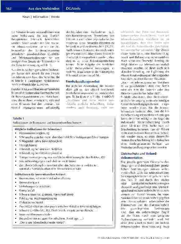 Vorschauseite 3: Telemedizin in der prähospitalen Notfallmedizin: Strukturempfehlung der DGAI