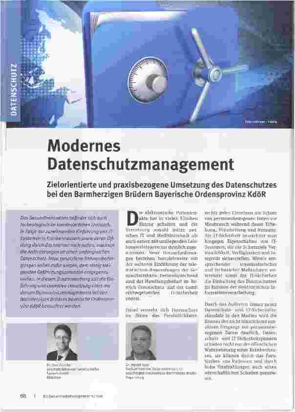 Vorschauseite 1: Modernes Datenschutzmanagement