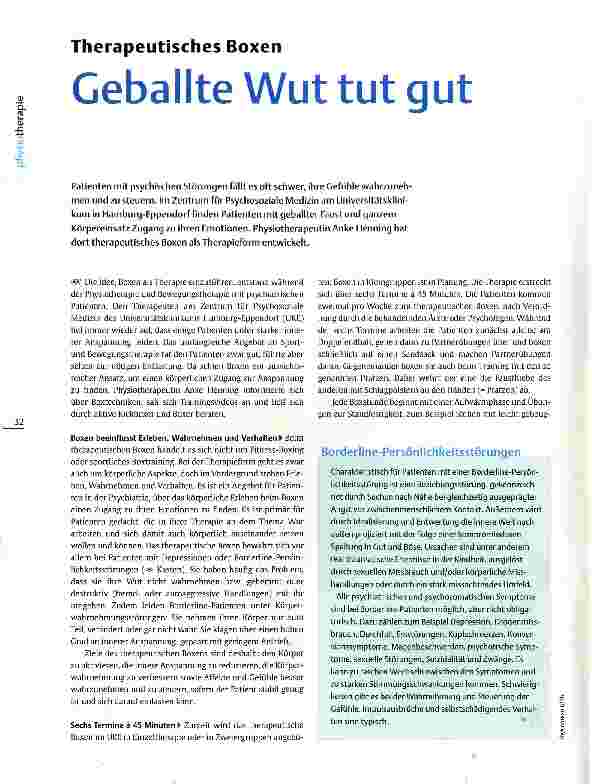 Vorschauseite 1: Therapeutisches BoxenGeballte Wut tut gut