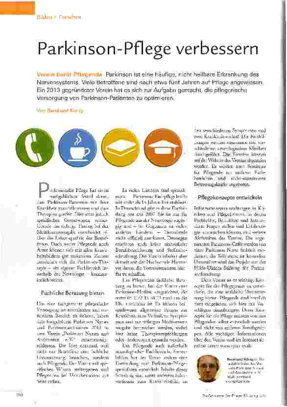 Vorschauseite 1: Parkinson-Pflege verbessern
