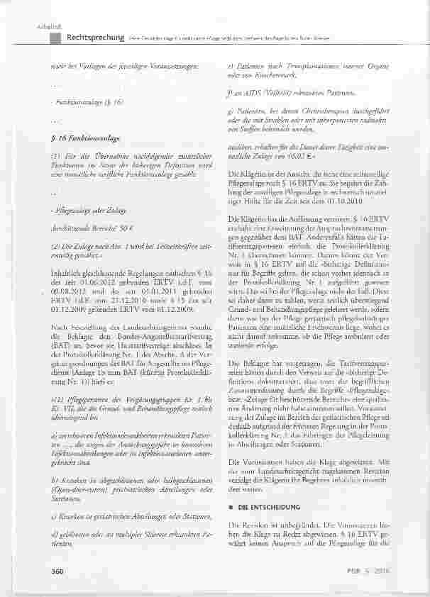 Vorschauseite 2: Keine Geriatriezulage für ambulante Pflege nach dem Tarifwerk des Bayerischen Roten Kreuzes