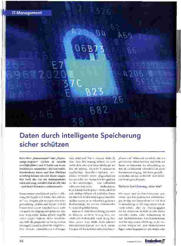 Vorschauseite 1: Daten durch intelligente Speicherung sicher schützen