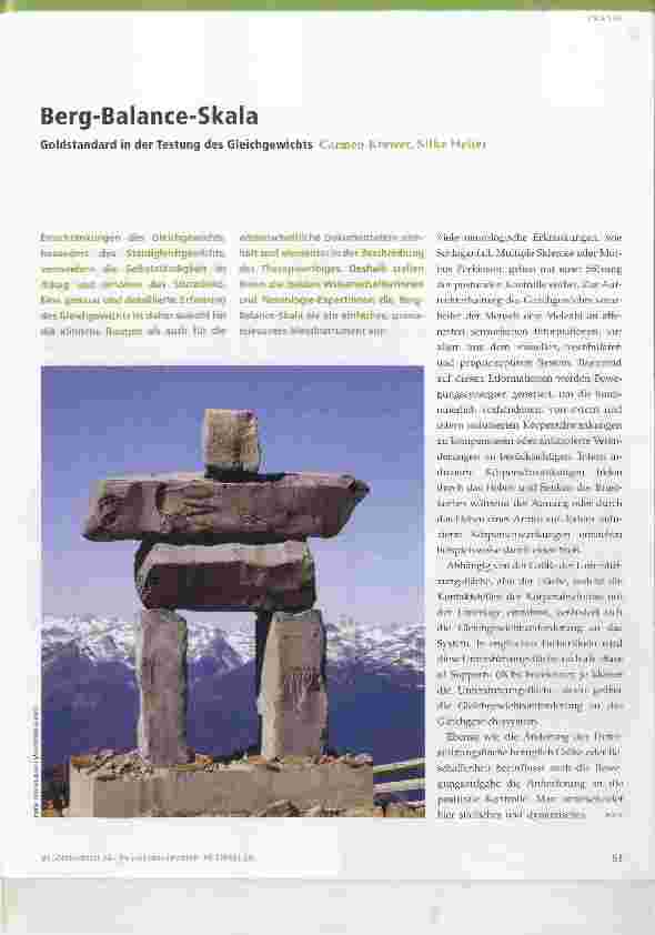Vorschauseite 1: Berg-Balance-Skala