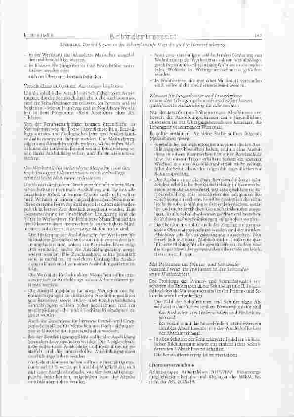 Vorschauseite 5: Die Inklusion in der Sekundarstufe II ist die größte Herausforderung Teil II