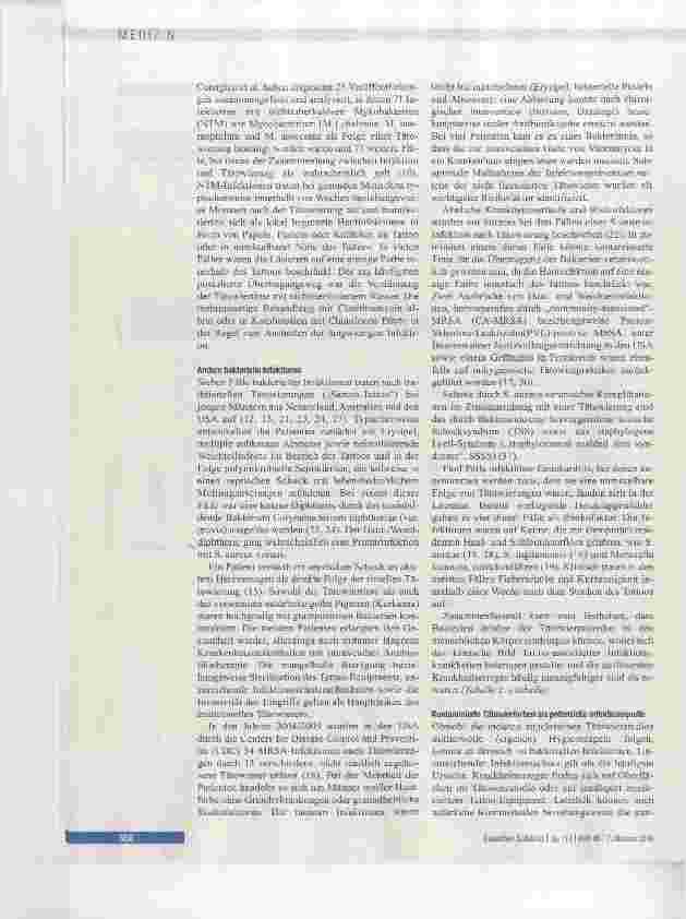 Vorschauseite 4: Risiken für bakterielle Infektionen nach Tätowierungen