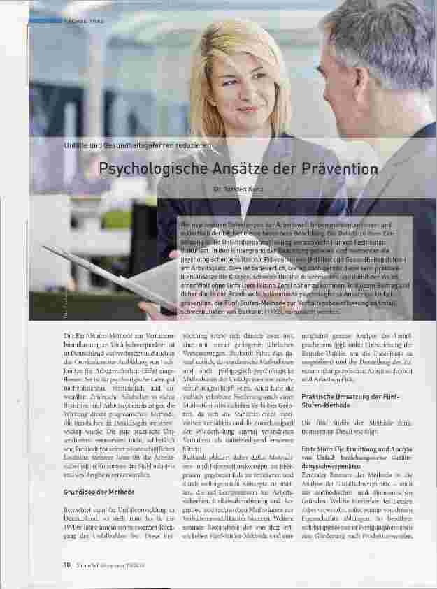 Vorschauseite 1: Psychologische Ansätze der Prävention