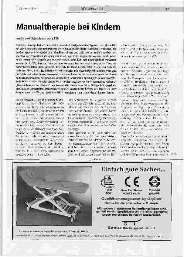 Vorschauseite 1: Manualtherapie bei Kindern