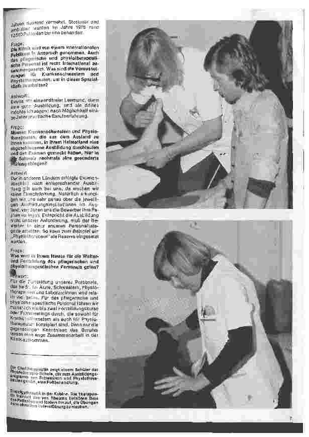 Vorschauseite 3: Rheumaklinik u.physikalisch-balneologisches Institut Leukerbad (Wallis Interview mit Chefarzt Dr. Nikolaus Fellmann