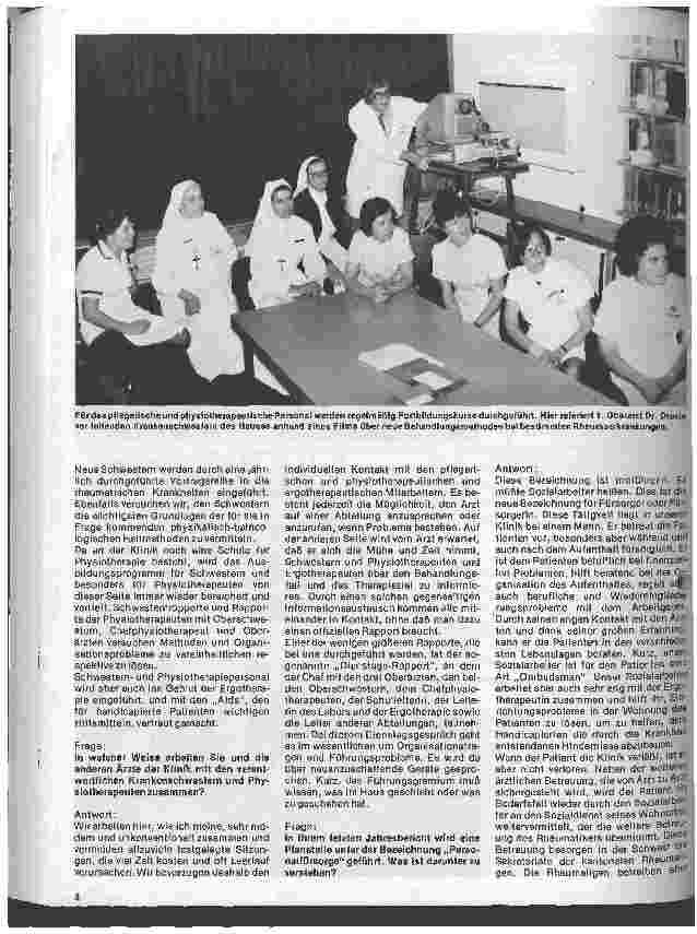 Vorschauseite 4: Rheumaklinik u.physikalisch-balneologisches Institut Leukerbad (Wallis Interview mit Chefarzt Dr. Nikolaus Fellmann