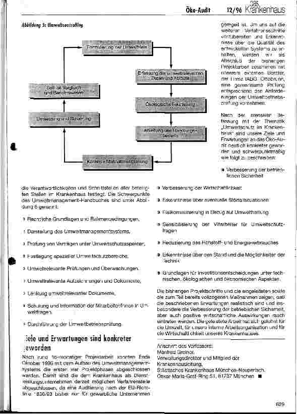 Vorschauseite 5: Umsetzung des Öko-Audits im Krankenhaus Erfahrungen aus dem Pilotprojekt in München-Neuperlach
