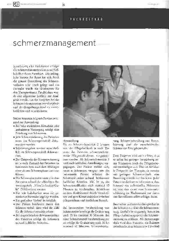 Vorschauseite 3: Schmerzmanagement am Landeskrankenhaus Villach
