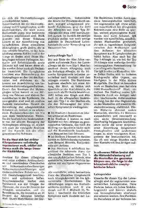 Vorschauseite 2: Schutzhandschuhe aus Latex - 2. Folge Allergien gegen Latexhandschuhe und Möglichkeiten der Prävention
