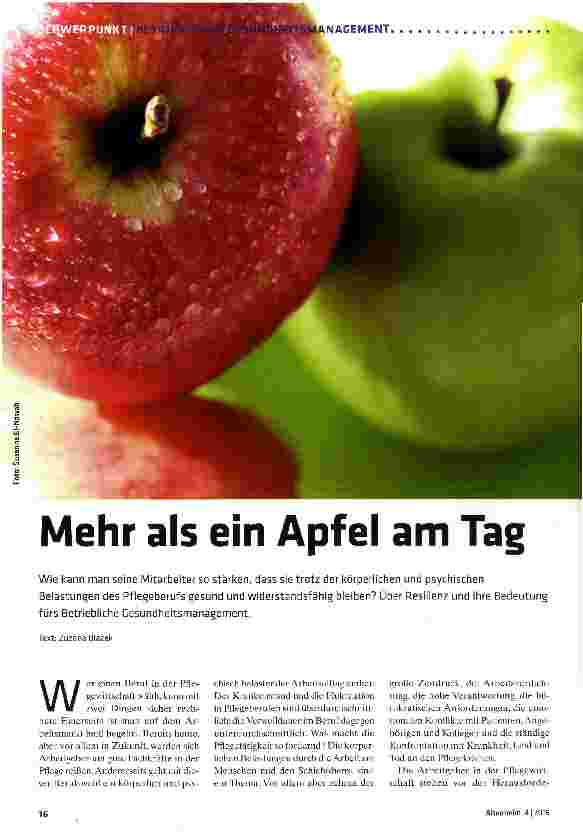 Vorschauseite 1: Mehr als ein Apfel am Tag