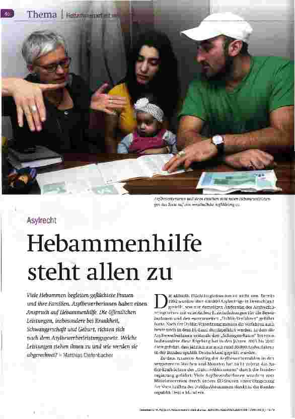 Vorschauseite 1: Hebammenhilfe steht allen zu