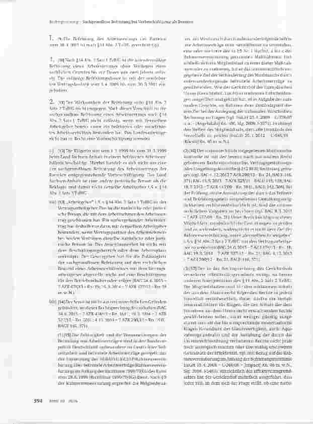 Vorschauseite 2: Sachgrundlose Befristung bei Vorbeschäftigung ais Beamter