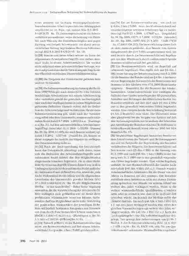 Vorschauseite 4: Sachgrundlose Befristung bei Vorbeschäftigung ais Beamter