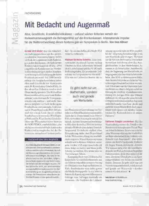 Vorschauseite 1: Mit Bedacht und Augenmaß