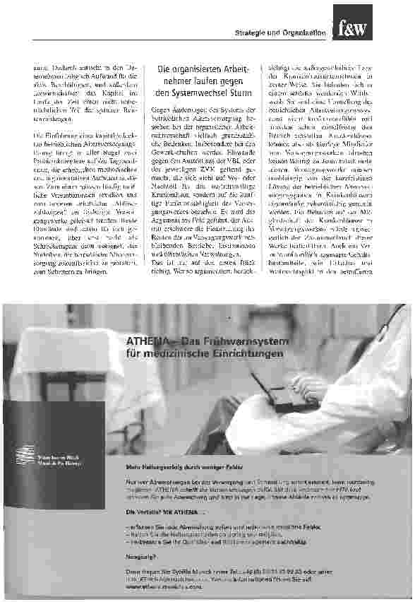 Vorschauseite 3: Das Management entscheidet jetzt: Ruin oder Reformen Nur der Systemwechsel in der betrieblichen Altersversorgung sichert die Zukunft der Krankenhäuser