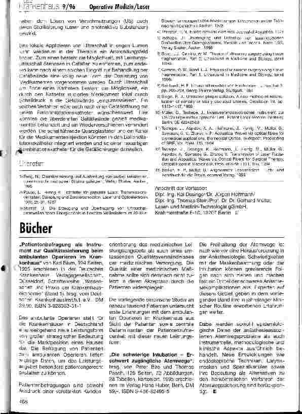 Vorschauseite 6: Ein neues Konzept zur Kombinationsanwendung von Laser und Ultraschall für die minimal invasive Medizin