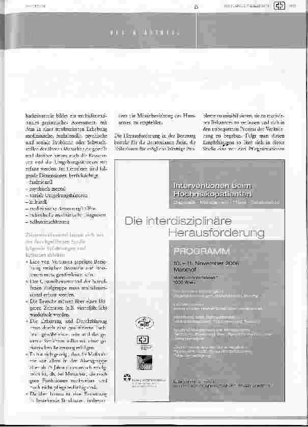 Vorschauseite 3: Pflegeprävention - eine neue Aufgabe für Pflegeberufe!