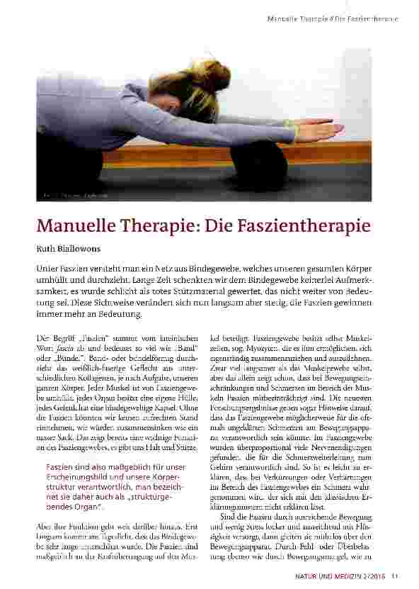 Vorschauseite 1: Manuelle Therapie: Die Faszientherapie