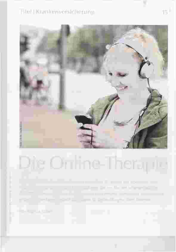 Vorschauseite 1: Die Online-Therapie