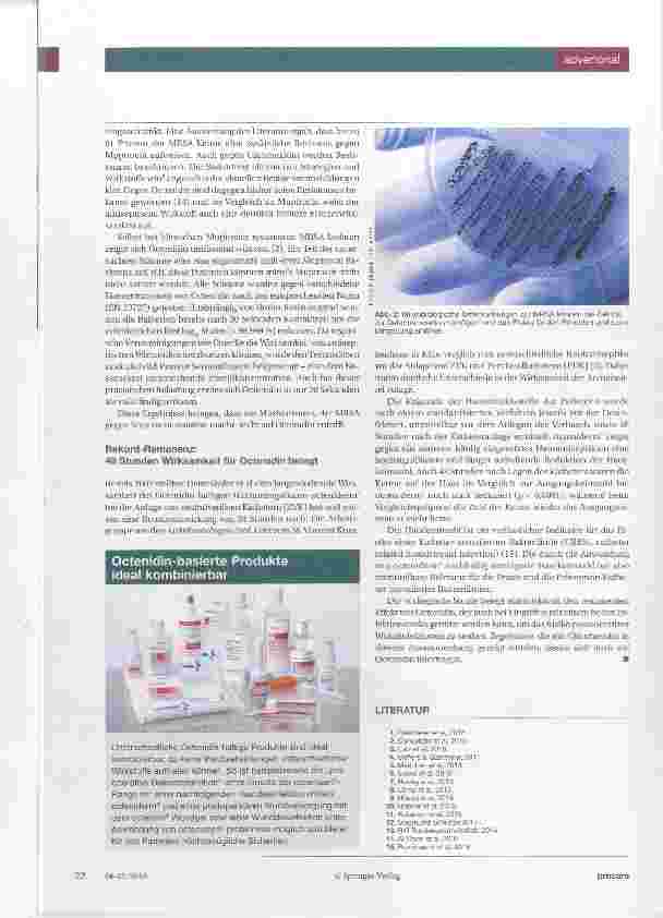 Vorschauseite 2: Nicht bis zum Keimnachweis warten! Multiresistente Erreger auf Intensivstationen: Universelle Dekontamination zur Infektionsprophylaxe mit Octenidin eindrucksvoll bestätigt.