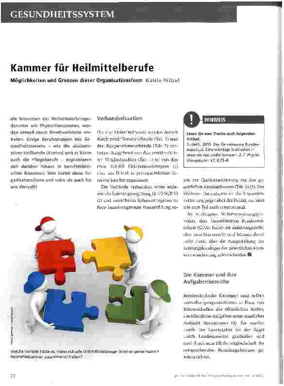 Vorschauseite 1: Kammer für Heilmittelberufe