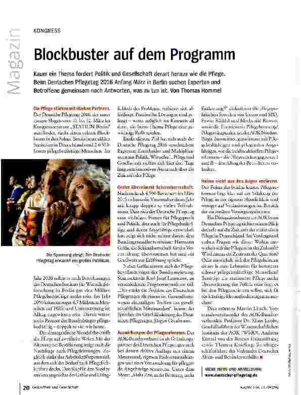 Vorschauseite 1: Blockbuster auf dem Programm