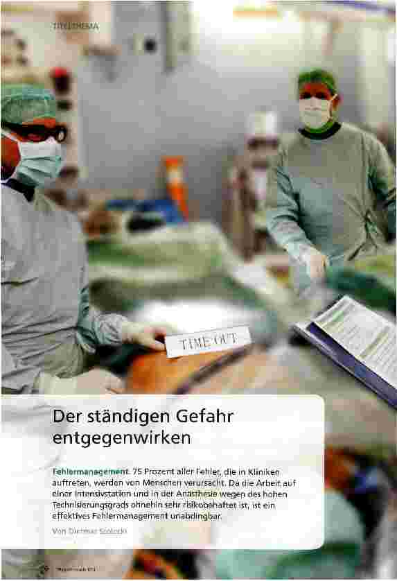 Vorschauseite 1: Der ständigen Gefahr entgegenwirken