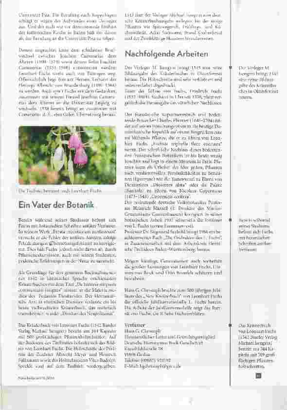 Vorschauseite 3: 450 Jahre Leonhart Fuchs