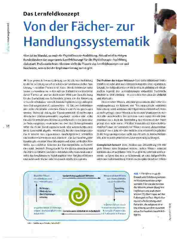 Vorschauseite 1: Von der Fächerzur HandlungssystematikDas Lernfeldkonzept