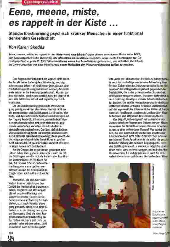 Vorschauseite 1: Eene, meene, miste, es rappelt in der Kiste ... Standortbestimmung psychisch kranker Menschen in einer funktional denkenden Gesellschaft