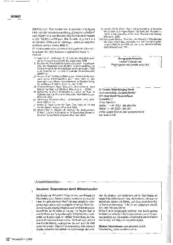 Vorschauseite 3: Medizintechnik fasziniert auch im Museum