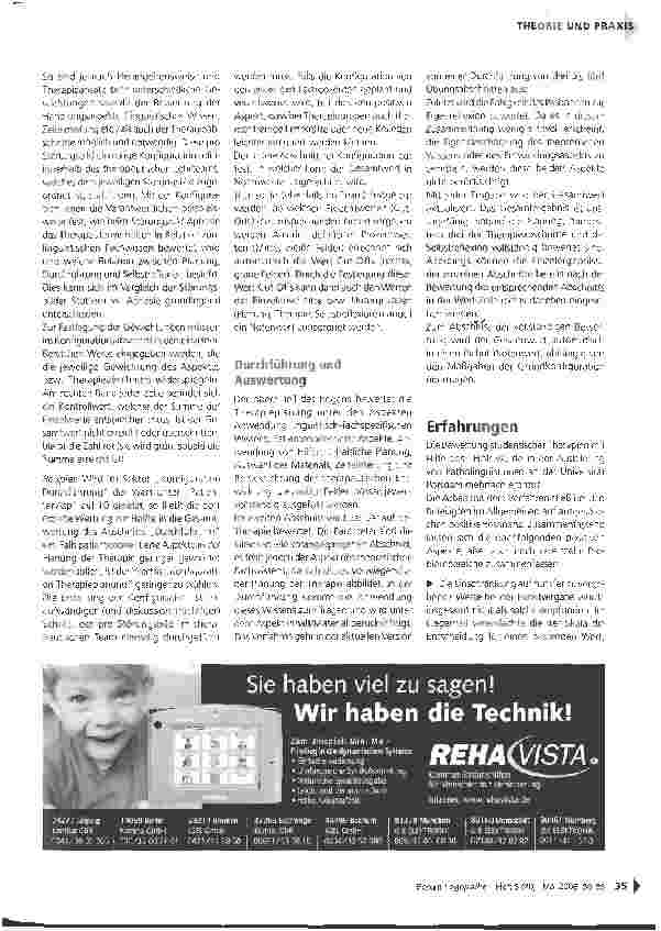Vorschauseite 6: Das Therapeutische Handlungsprofil (THAP): Ein neues Instrument zur Bewertung praktischer Prüfungsleistungen
