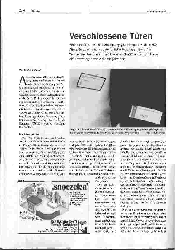 Vorschauseite 1: Verschlossene Türen