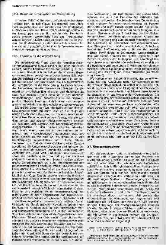 Vorschauseite 5: Folgerungen aus dem zweiten Referentenentwurf für das neue Krankenpflegegesetz
