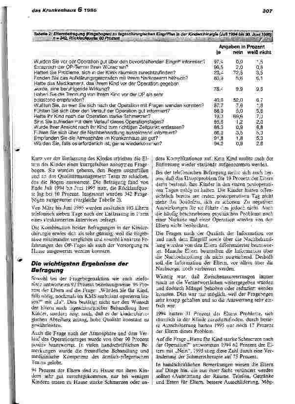 Vorschauseite 3: Qualitätsplanung Ambulantes Operieren - Tageschirurgie im Krankenhaus München-Schwabing (KMS)