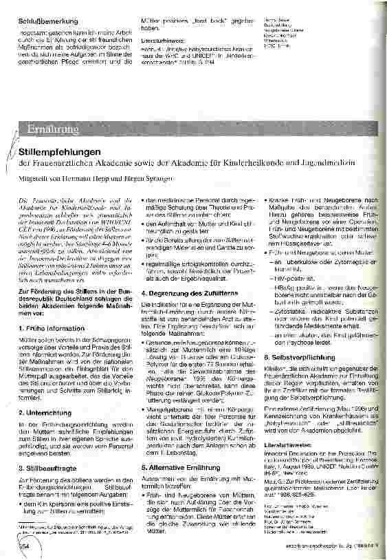 Vorschauseite 2: Ein Weg zum Stillfreundlichen Krankenhaus