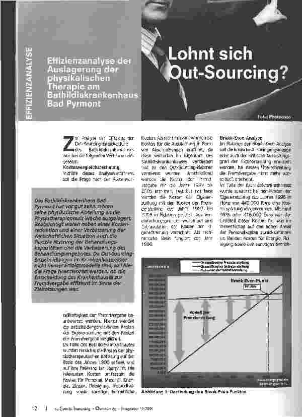 Vorschauseite 1: Lohnt sich Out-Sourcing?