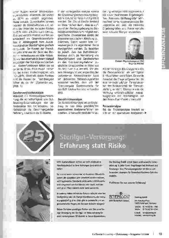 Vorschauseite 2: Lohnt sich Out-Sourcing?