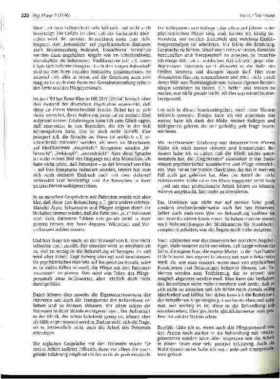 Vorschauseite 2: Ein Theologe als Pflegehelfer in der Psychiatrie